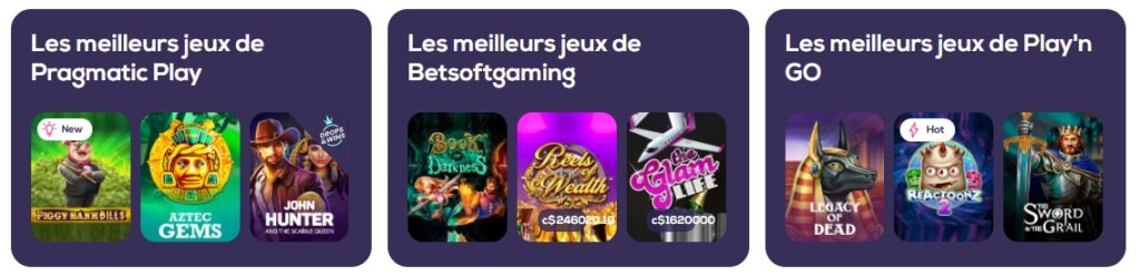 Les meilleurs jeuxWild Fortune Casino Soft